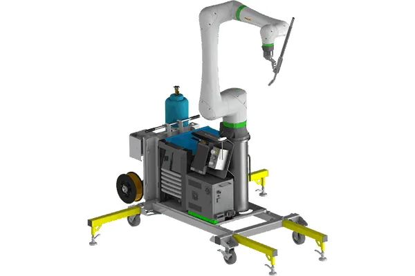 Mod-Weld Cobot MAC Traveler with Fanuc CRX-25iA and Miller Auto-Continuum 350