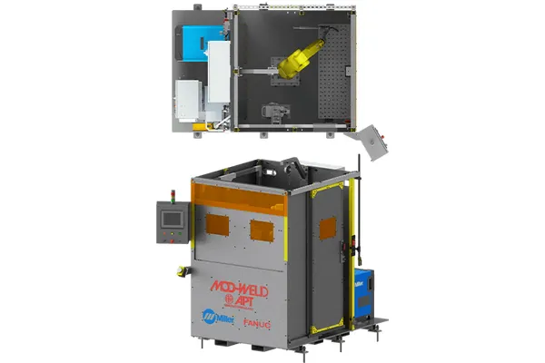 MATE Series Single Station Wide Table Welding Cell with Fanuc Arc Mate 50iD
