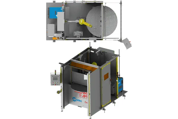 Mod-Weld MATE Series Dual Station Rotary Table Welding Cell with Fanuc Arc Mate 50id