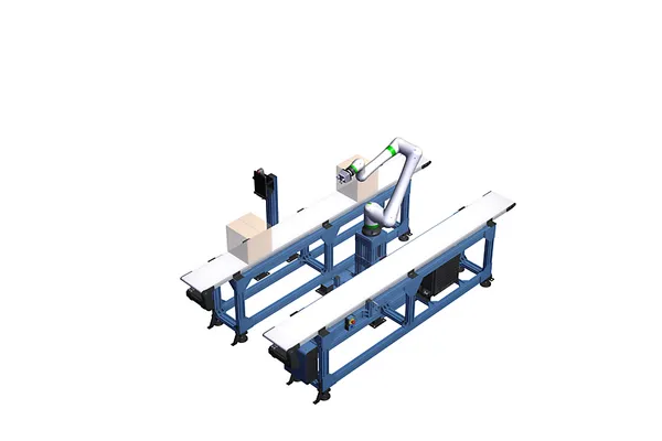 Dual Conveyor Packing Station with Fanuc CRX Cobot (AS-PP-140036 v29)